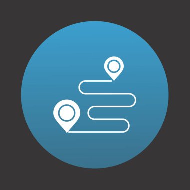  gps Konum simgesi, pin vektör illüstrasyonu, seyahat konsepti