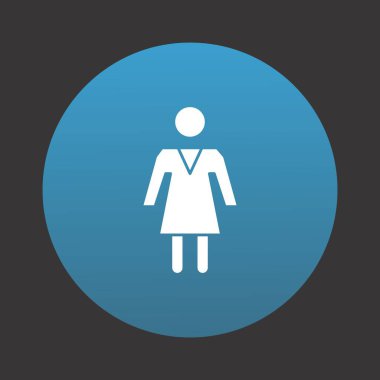  Kadın simgesi, kadın avatar, vektör illüstrasyonu