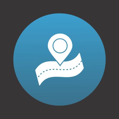  gps Konum simgesi, pin vektör illüstrasyonu, seyahat konsepti