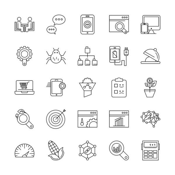 Set Universal Icons — Stock Vector