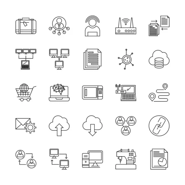 Conjunto Simple Iconos Color Relacionados Universales — Vector de stock