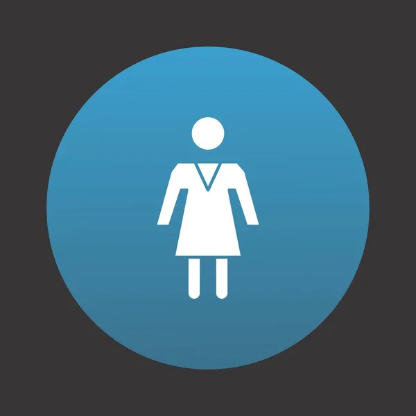 Icono Mujer Avatar Femenino Ilustración Vectorial — Vector de stock