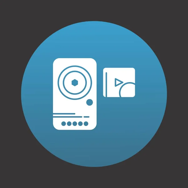 Εικονίδιο Διάνυσμα Handycam Μπλε Φόντο Για Έργο Σας — Διανυσματικό Αρχείο