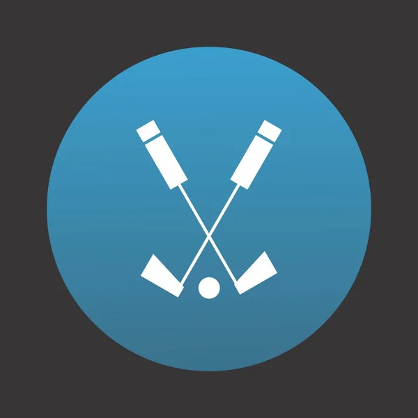 Icône Vectorielle Club Golf Sur Fond Bleu Pour Votre Projet — Image vectorielle