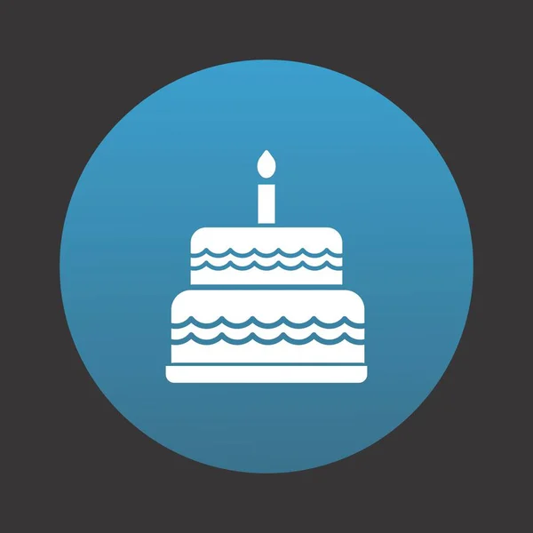 Ikona Happy Birthday Cake Pro Váš Projekt — Stockový vektor