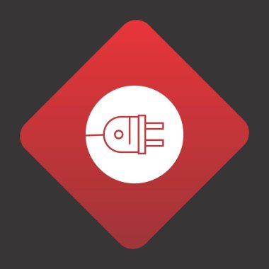 Projeniz için kırmızı arkaplana vektör simgesi takın