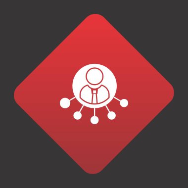  Projeniz için kırmızı arkaplanda vektör simgesi paylaşılıyor