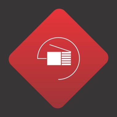  Projeniz için kırmızı arkaplanda internet kablo vektör simgesi