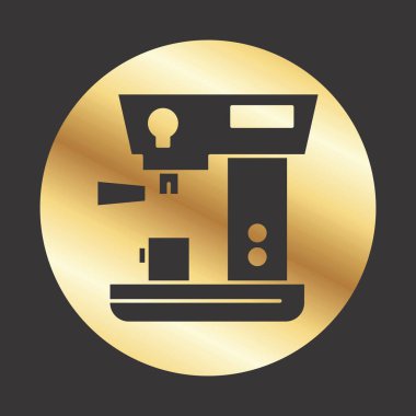 Kahve Yapıcı simgesi, web grafiği, vektör illüstrasyonu 
