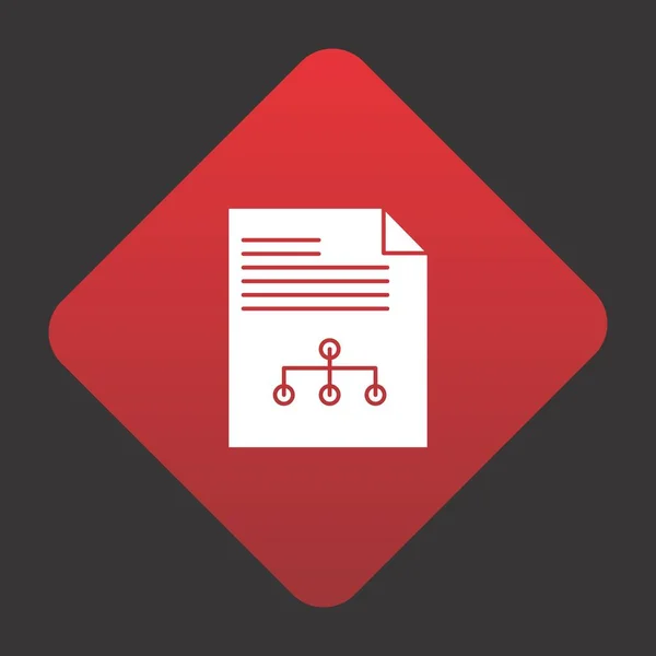 Netzwerk Dateivektorsymbol Auf Rotem Hintergrund Für Ihr Projekt — Stockvektor