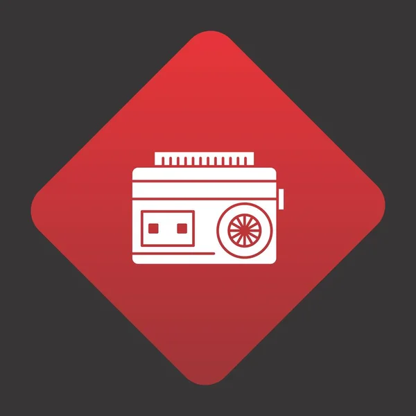 Cassette Player Icon Your Project — Stock Vector