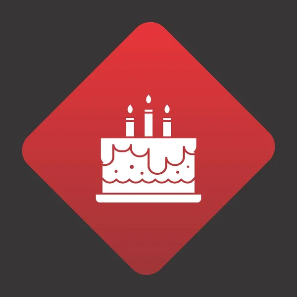 Ikona Tortu Urodzinowego Dla Twojego Projektu — Wektor stockowy