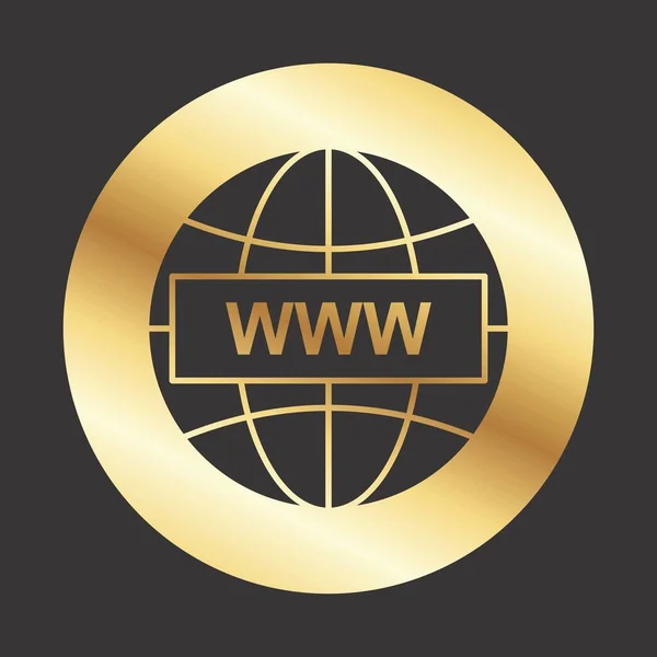 Icona World Wide Web Tuo Progetto — Vettoriale Stock