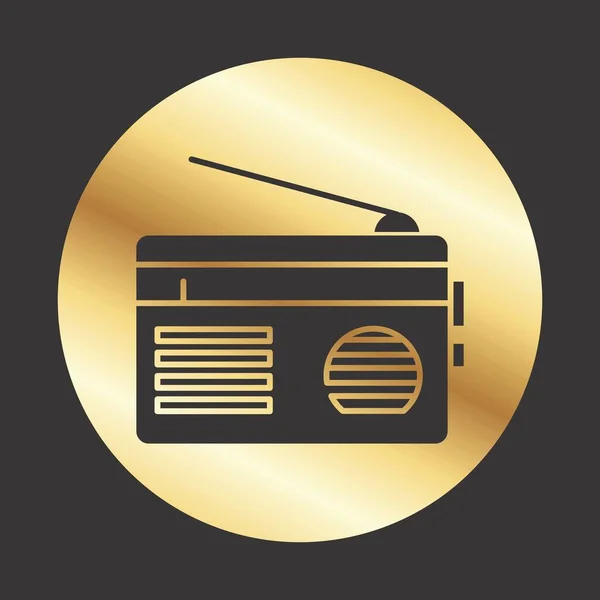 Icono Love Radio Para Proyecto — Vector de stock