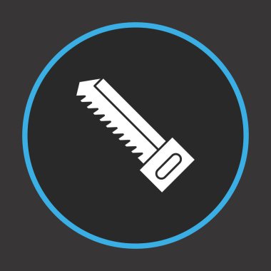 Projeniz için koyu arkaplan üzerinde el testeresi vektör simgesi