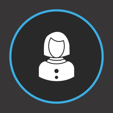  Kadın simgesi, kadın avatar, vektör illüstrasyonu