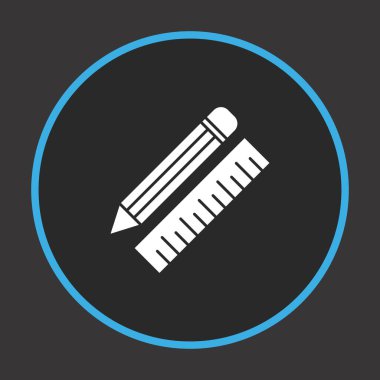 Projeniz için koyu arkaplandaki kalem ve Ölçeklendirme vektör simgesi