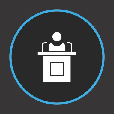 Projeniz için koyu arkaplan üzerine sunum vektörü simgesi