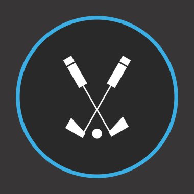  Projeniz için koyu arkaplan üzerinde golf kulübü vektör simgesi