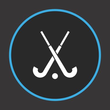 Projeniz için karanlık arkaplanda hokey çubukları vektör simgesi