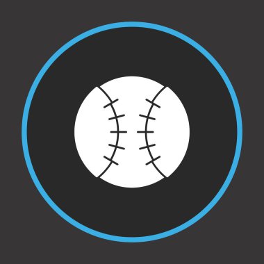  Projeniz için koyu arkaplan üzerine beysbol vektör simgesi