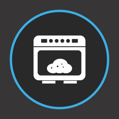  Projeniz için karanlık arkaplanda fırın vektör simgesi