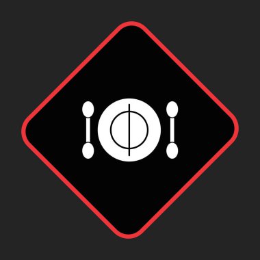 Projeniz için siyah arkaplan üzerine göz gölgesi uygulaması simgesi vektör simgesi