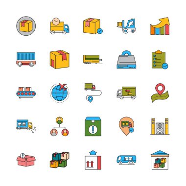 Evrensel Simgeler Sayfasının vektör çizimi