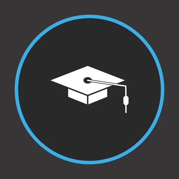 Cap Graduation Διανυσματικό Εικονίδιο Σκούρο Φόντο Για Έργο Σας — Διανυσματικό Αρχείο
