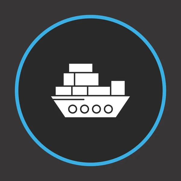 Transport Ship Icoon Voor Project — Stockvector