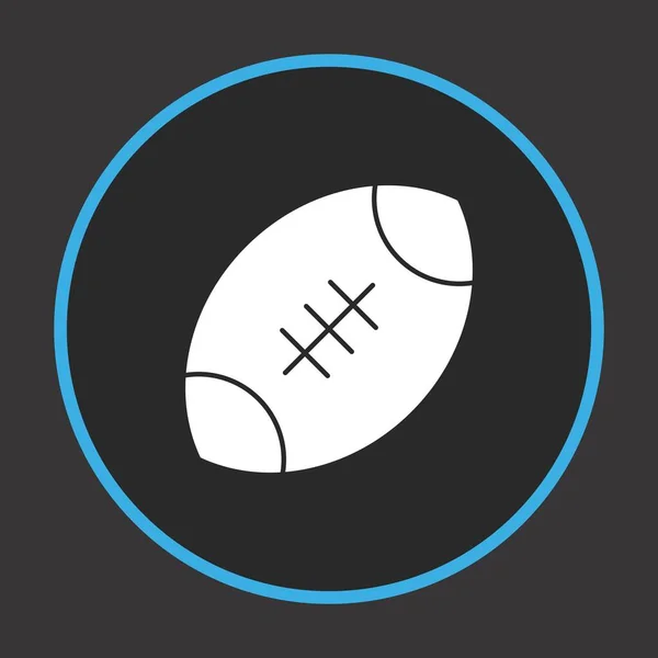 Icône Vectorielle Boule Rugby Sur Fond Sombre Pour Votre Projet — Image vectorielle