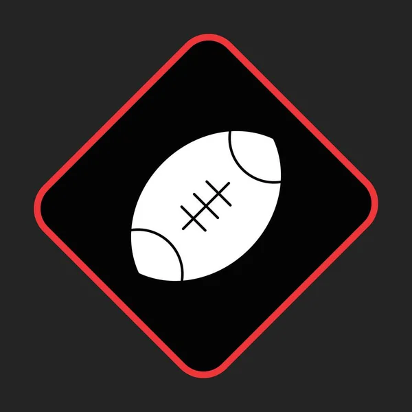 Icono Rugby Para Proyecto — Vector de stock