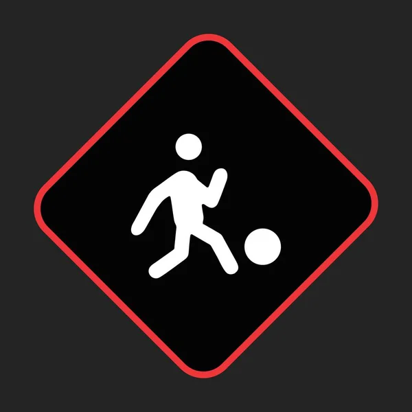 Foot Ball Player Symbol Für Ihr Projekt — Stockvektor