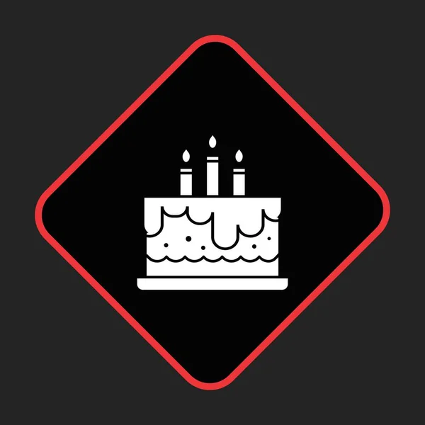生日蛋糕图标为您的项目 — 图库矢量图片