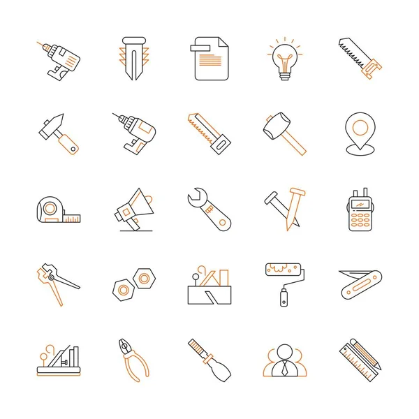 Set Píxeles Universales Icono Perfecto — Vector de stock