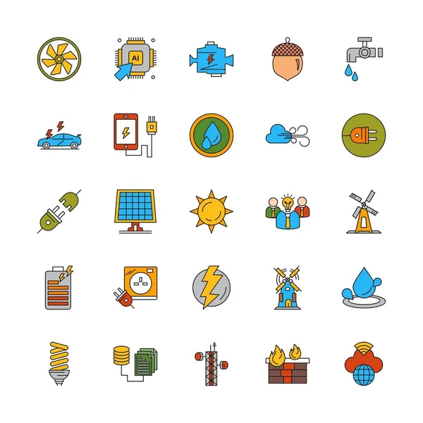 Set Universal Icons Mobile Application Website — 스톡 벡터