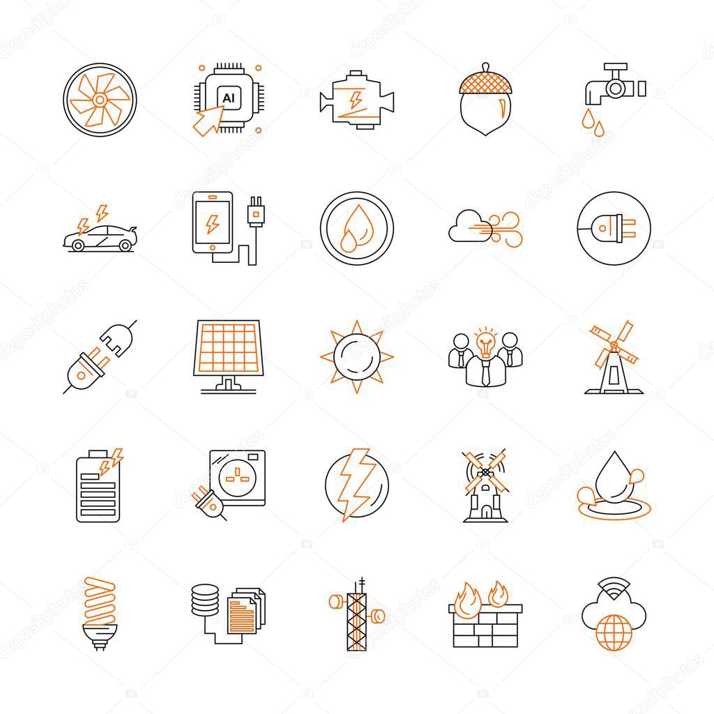 Set Of Universal Icons For Mobile Application and website