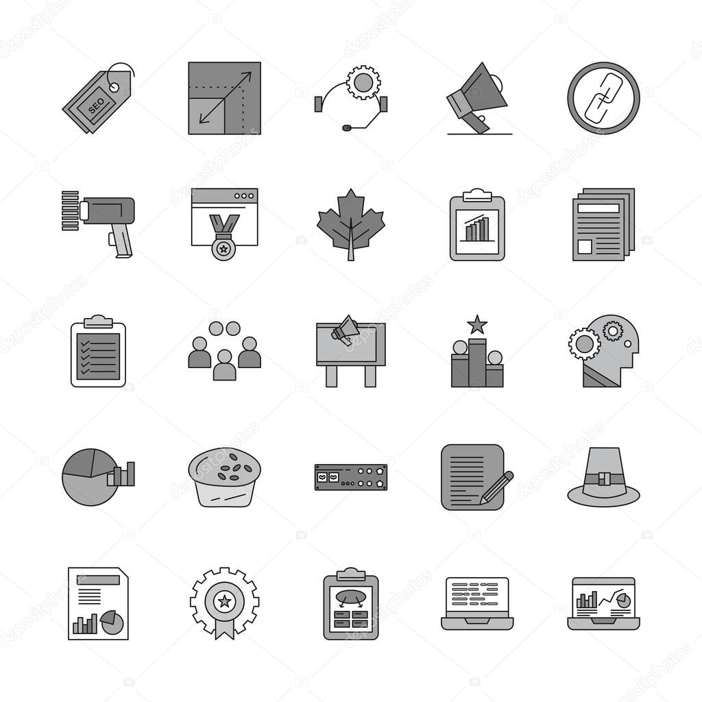vector illustration, Set of different simple Icons 