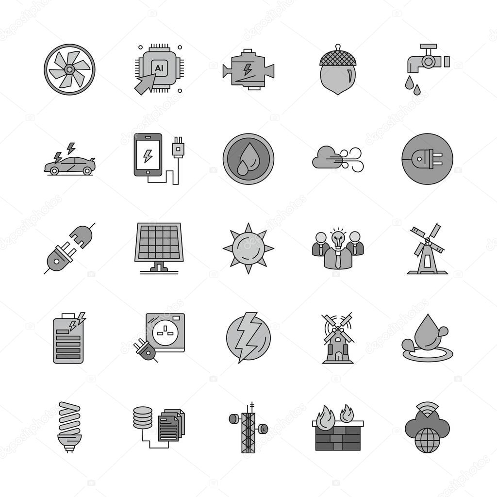 Set Of Universal Icons For Mobile Application and website