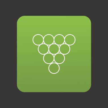  Bilardo ikonu, toplar, vektör illüstrasyonu