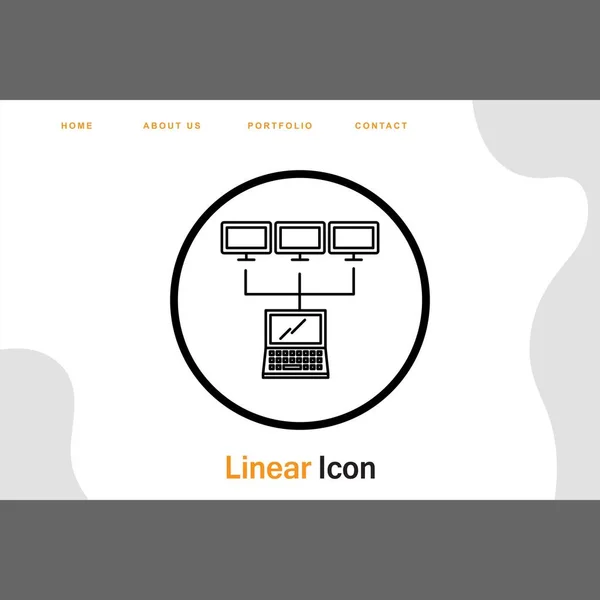Icono Red Del Servidor Para Proyecto — Vector de stock