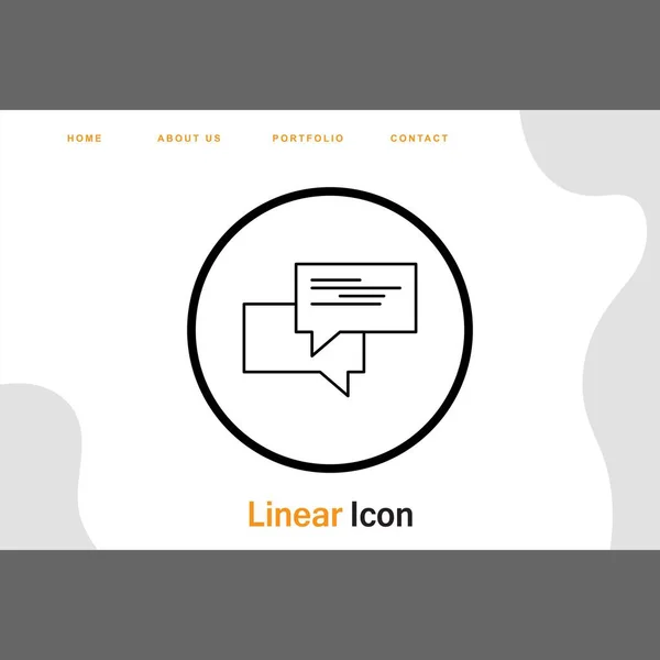 Chat Symbol Für Ihr Projekt — Stockvektor