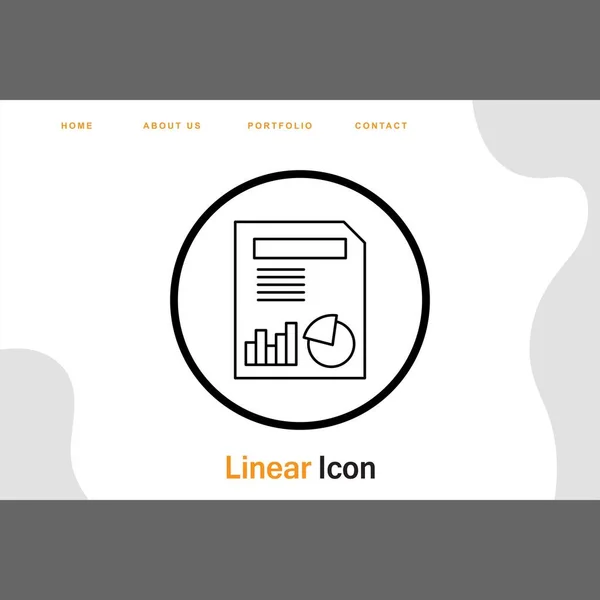 Icono Informes Para Proyecto — Vector de stock