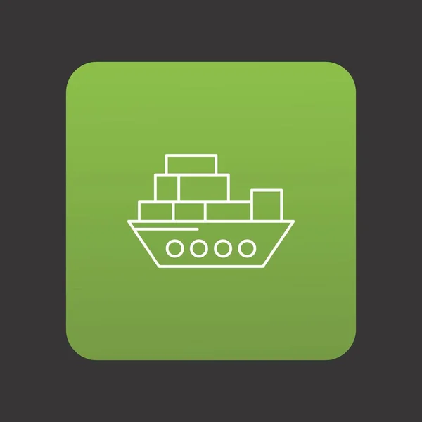 Transport Ship Icoon Voor Project — Stockvector