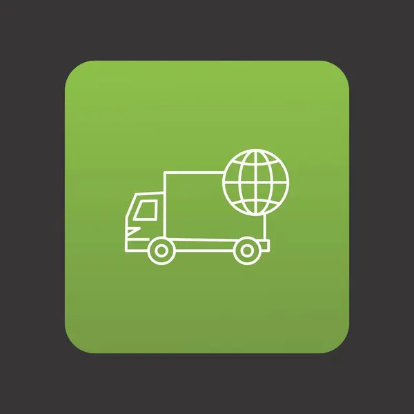 World Delivery Truck Ikon Projekthez — Stock Vector