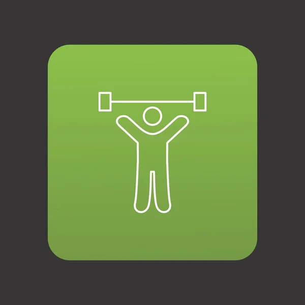 Gewichtheben Person Symbol Für Ihr Projekt — Stockvektor