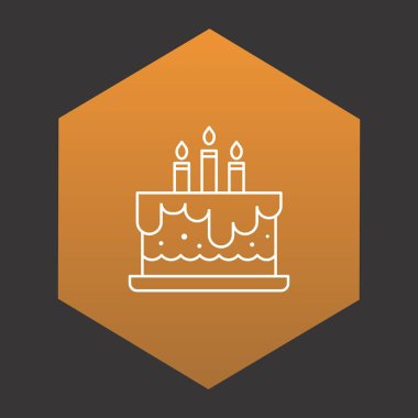 Projeniz için doğum günü pastası simgesi