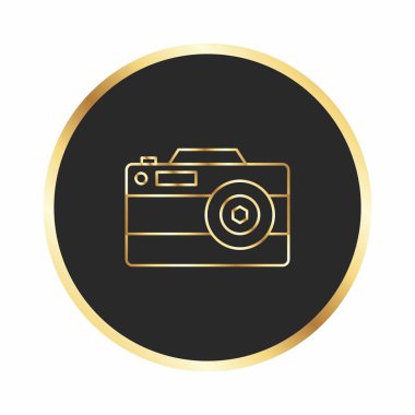 fotoğraf makinesi simgesi, vektör illüstrasyonu