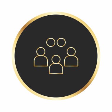 Bir grup insan simgesinin vektör illüstrasyonu