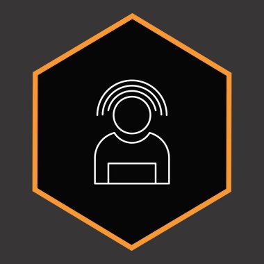 Modern b 'nin vektör illüstrasyonunda kablosuz ağ simgesi